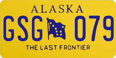 AK license plate GSG079