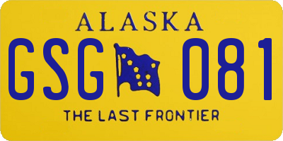 AK license plate GSG081