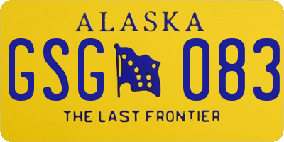 AK license plate GSG083