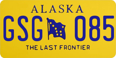 AK license plate GSG085