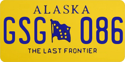 AK license plate GSG086