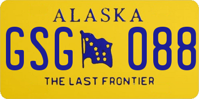 AK license plate GSG088