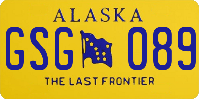 AK license plate GSG089