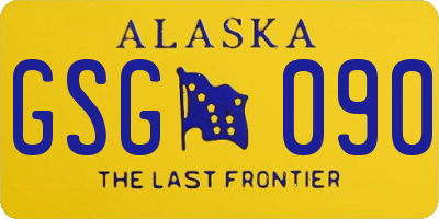 AK license plate GSG090