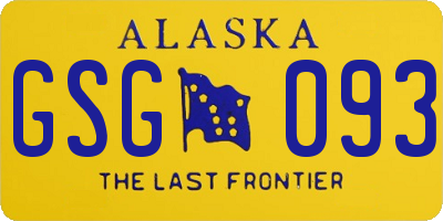 AK license plate GSG093