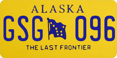 AK license plate GSG096