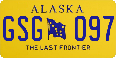 AK license plate GSG097