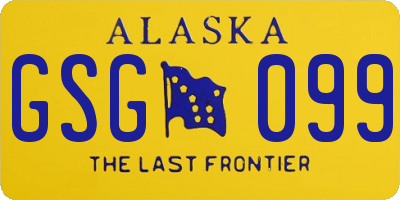 AK license plate GSG099