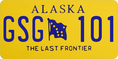 AK license plate GSG101