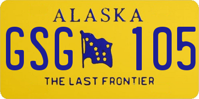 AK license plate GSG105