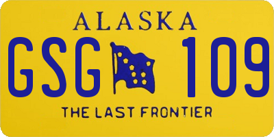 AK license plate GSG109
