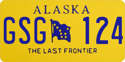 AK license plate GSG124