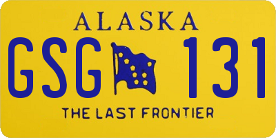 AK license plate GSG131