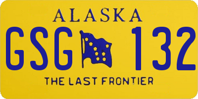 AK license plate GSG132