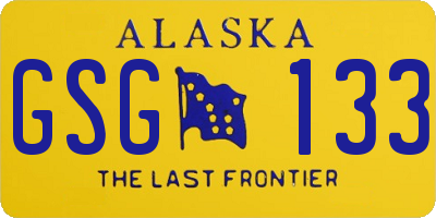 AK license plate GSG133