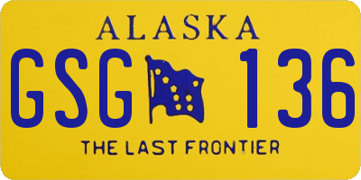 AK license plate GSG136