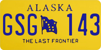 AK license plate GSG143