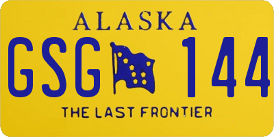 AK license plate GSG144