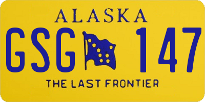 AK license plate GSG147