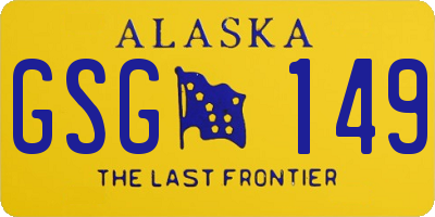 AK license plate GSG149