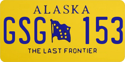 AK license plate GSG153