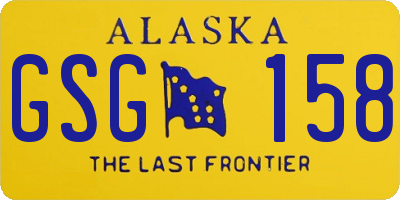 AK license plate GSG158