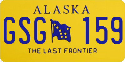 AK license plate GSG159