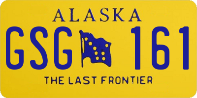 AK license plate GSG161