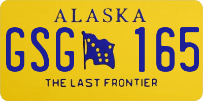 AK license plate GSG165