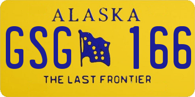 AK license plate GSG166