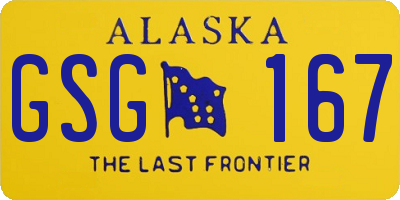 AK license plate GSG167