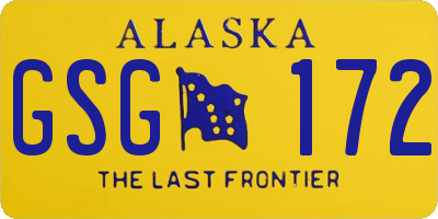 AK license plate GSG172