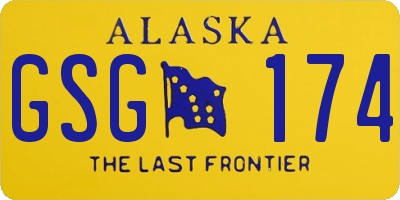 AK license plate GSG174
