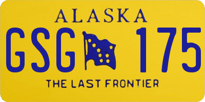 AK license plate GSG175