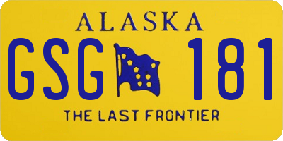 AK license plate GSG181