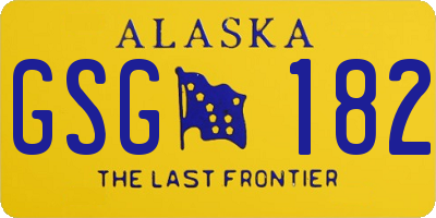 AK license plate GSG182