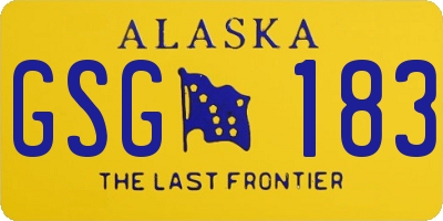 AK license plate GSG183