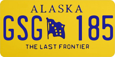 AK license plate GSG185