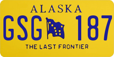 AK license plate GSG187