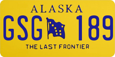 AK license plate GSG189