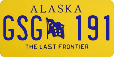 AK license plate GSG191