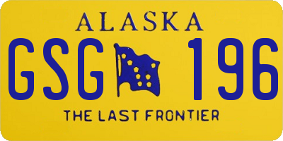 AK license plate GSG196