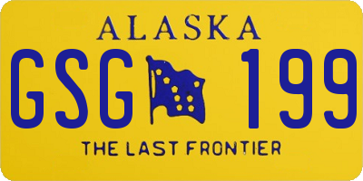 AK license plate GSG199