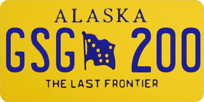 AK license plate GSG200