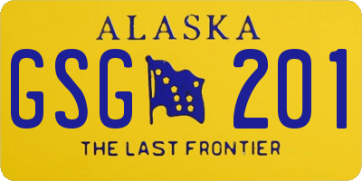 AK license plate GSG201