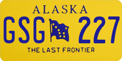 AK license plate GSG227