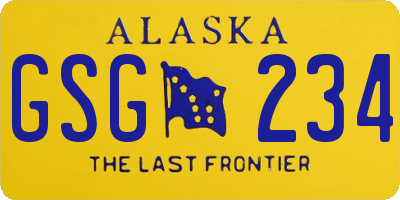 AK license plate GSG234
