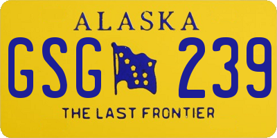 AK license plate GSG239