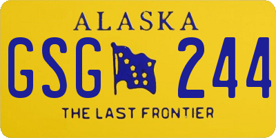 AK license plate GSG244