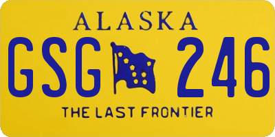 AK license plate GSG246
